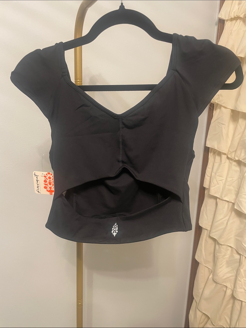 FP Movement by Free People Black Ruched Crop Top - Picture 7 of 7
